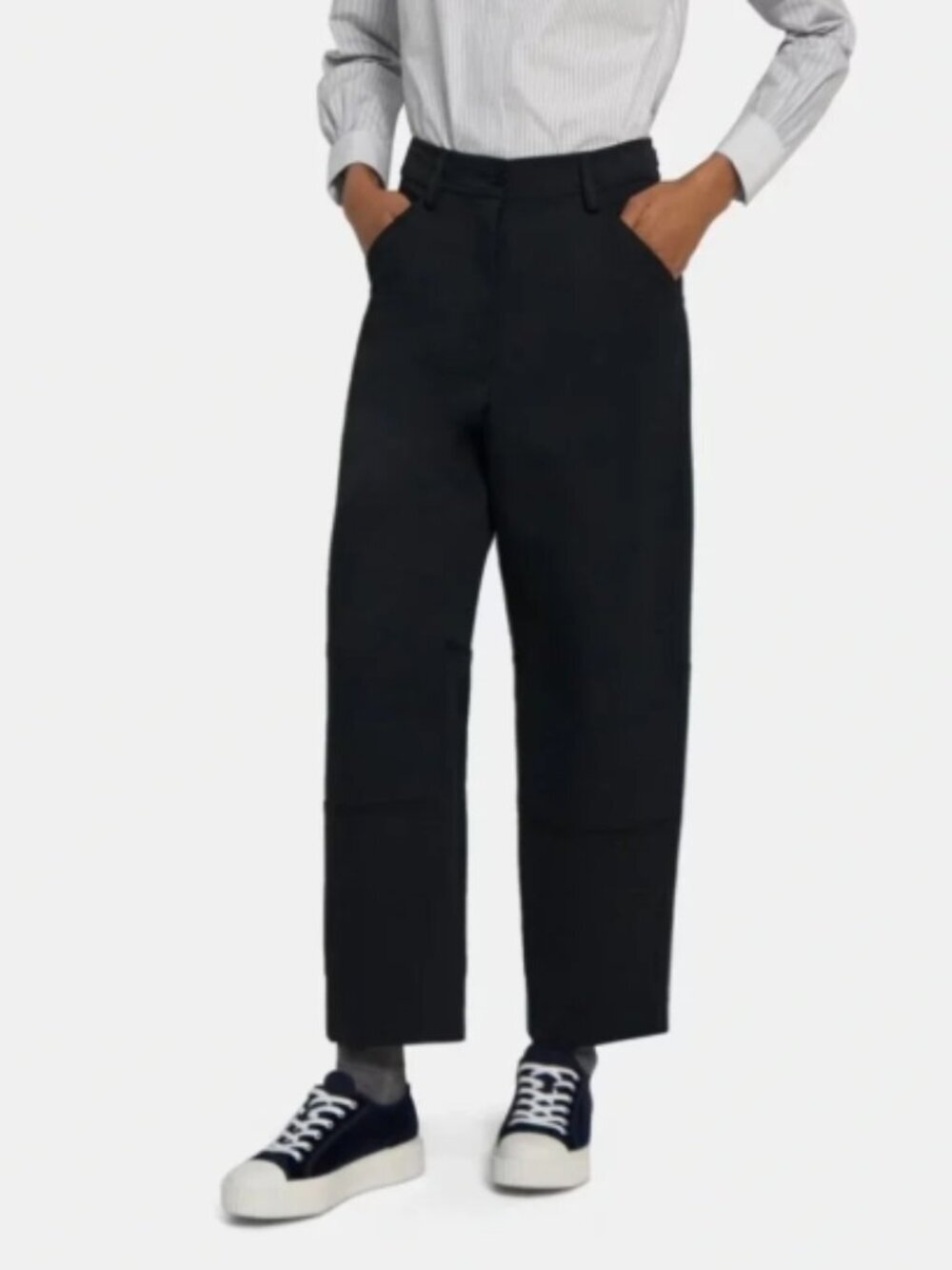 Theory Project Cotton‑Wool Twill Five‑Pocket Cargo Pant — Black — Size 2 — NWT